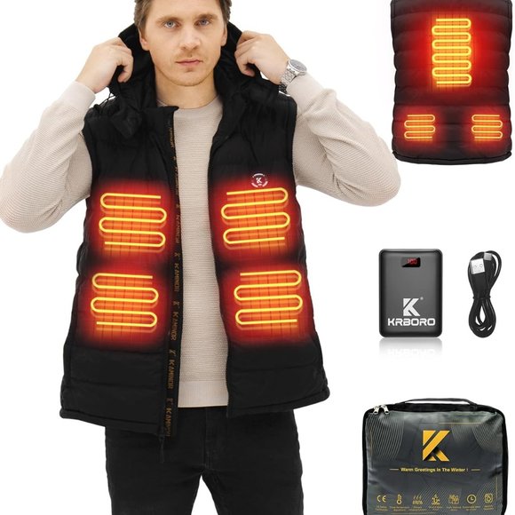 Other - Heated Vest with 7.5-Hour Lifespan Rechargeable Battery Pack Included